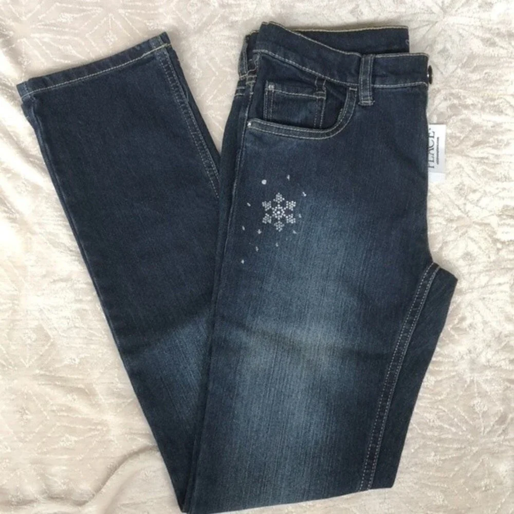 The Children’s Place Skinny Stretch Adjustable Waist Dark Wash Denim Jeans 14